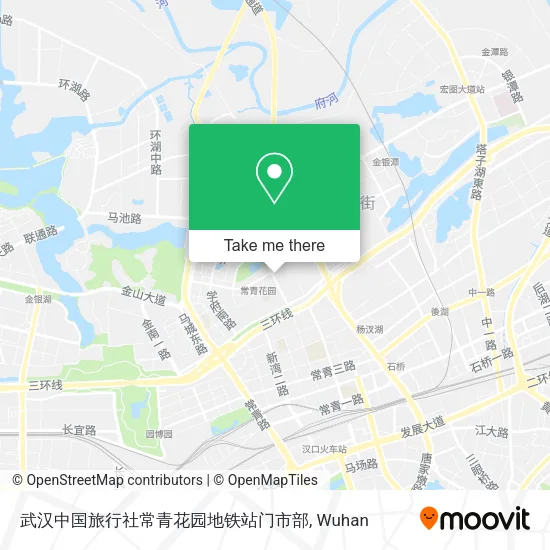 武汉中国旅行社常青花园地铁站门市部 map