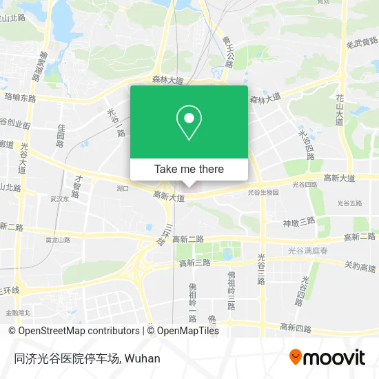 同济光谷医院停车场 map