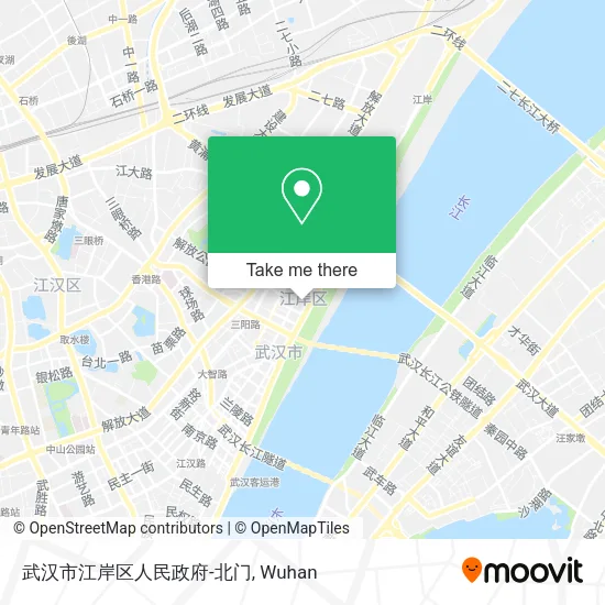 武汉市江岸区人民政府-北门 map