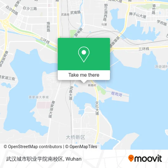 武汉城市职业学院南校区 map