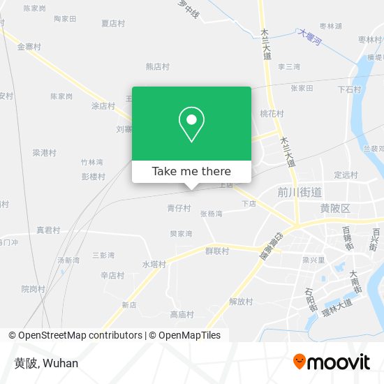 黄陂 map