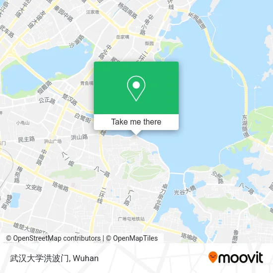 武汉大学洪波门 map