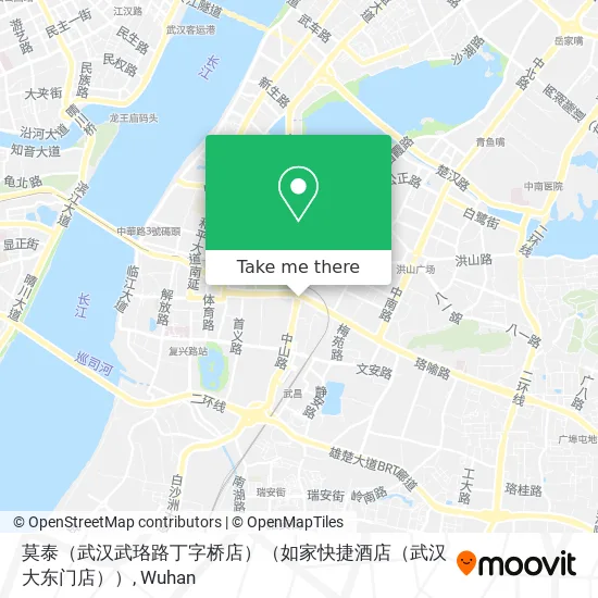 莫泰（武汉武珞路丁字桥店）（如家快捷酒店（武汉大东门店）） map