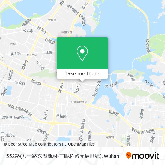552路(八一路东湖新村-三眼桥路元辰世纪) map