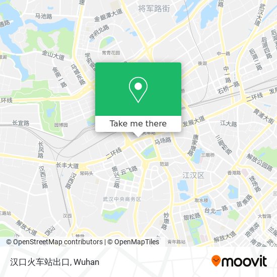 汉口火车站出口 map