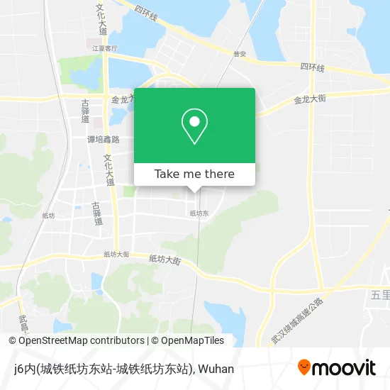 j6内(城铁纸坊东站-城铁纸坊东站) map