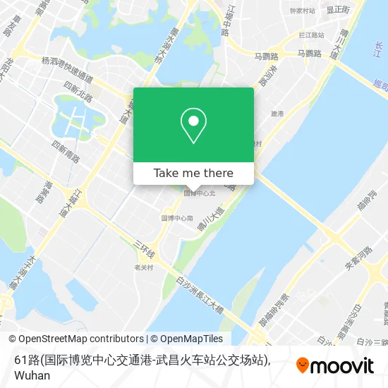 61路(国际博览中心交通港-武昌火车站公交场站) map