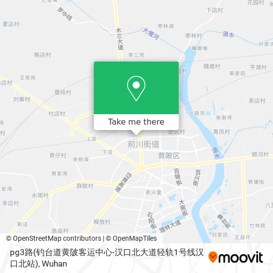 pg3路(钓台道黄陂客运中心-汉口北大道轻轨1号线汉口北站) map