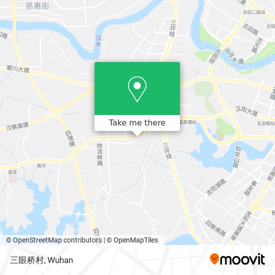三眼桥村 map