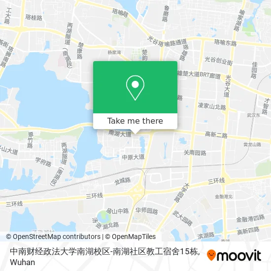 中南财经政法大学南湖校区-南湖社区教工宿舍15栋 map