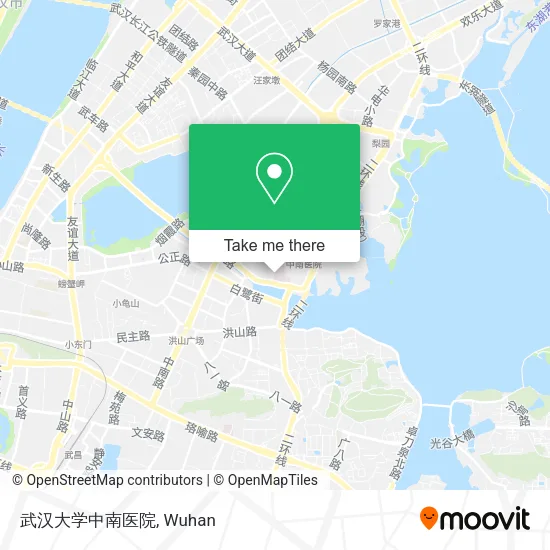 武汉大学中南医院 map