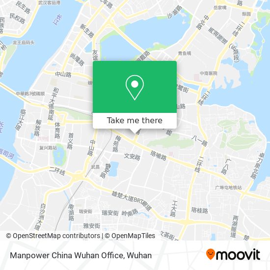 Manpower China Wuhan Office map