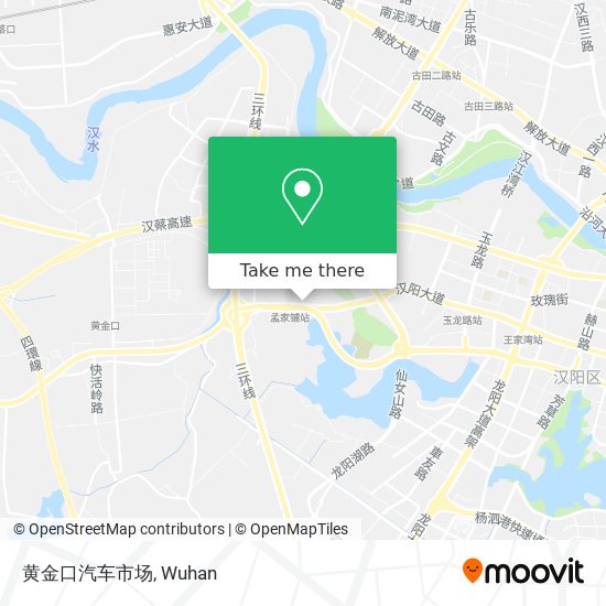 黄金口汽车市场 map
