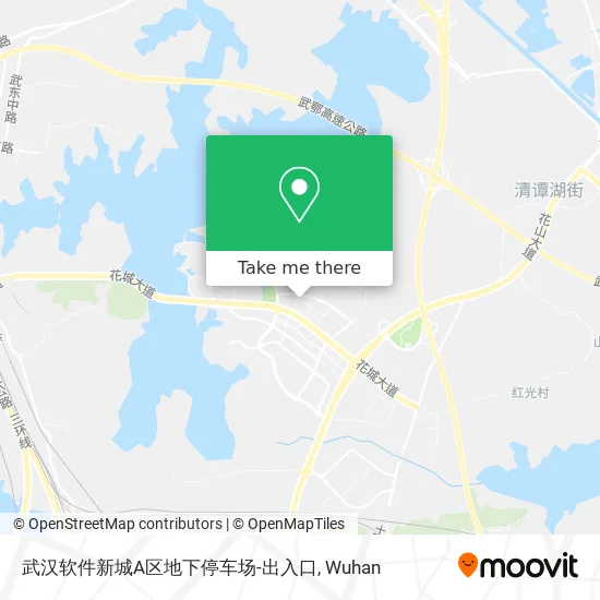 武汉软件新城A区地下停车场-出入口 map