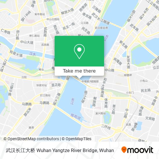 武汉长江大桥 Wuhan Yangtze River Bridge map