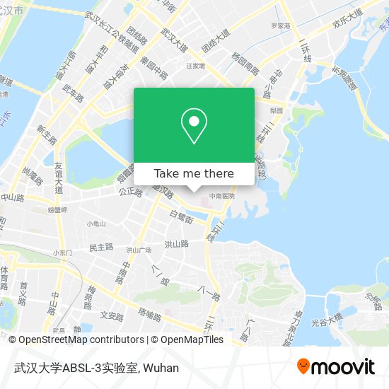 武汉大学ABSL-3实验室 map