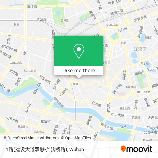 1路(建设大道双墩-芦沟桥路) map