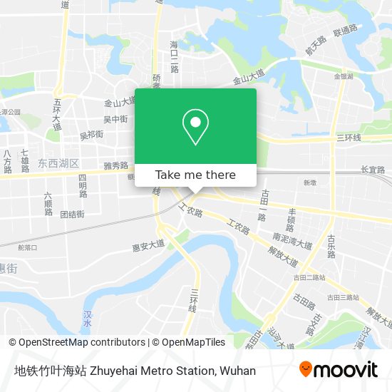 地铁竹叶海站 Zhuyehai Metro Station map