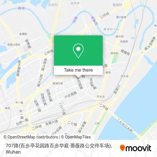 707路(百步亭花园路百步华庭-蔷薇路公交停车场) map