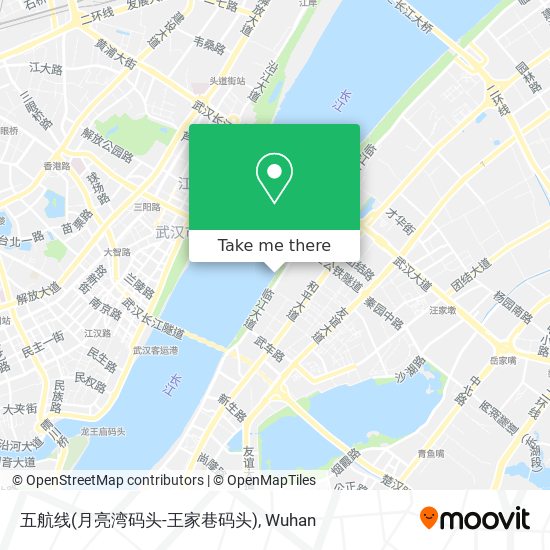 五航线(月亮湾码头-王家巷码头) map