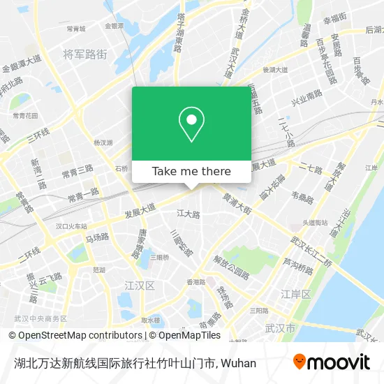 湖北万达新航线国际旅行社竹叶山门市 map