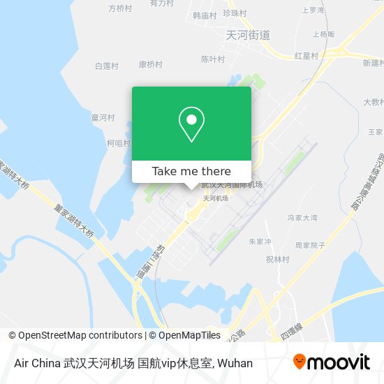 Air China 武汉天河机场 国航vip休息室 map
