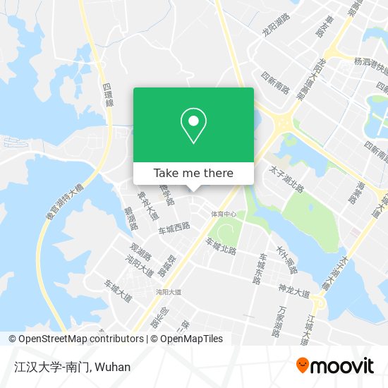 江汉大学-南门 map
