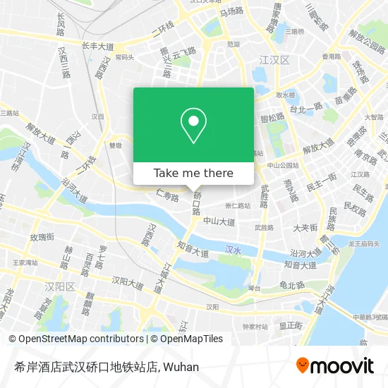 希岸酒店武汉硚口地铁站店 map