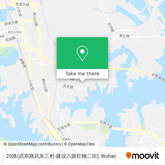 20路(武东路武东三村-建设八路红钢二街) map