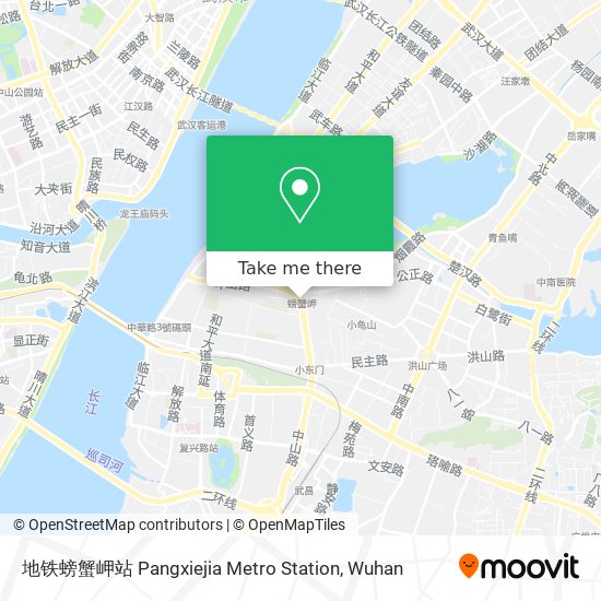 地铁螃蟹岬站 Pangxiejia Metro Station map