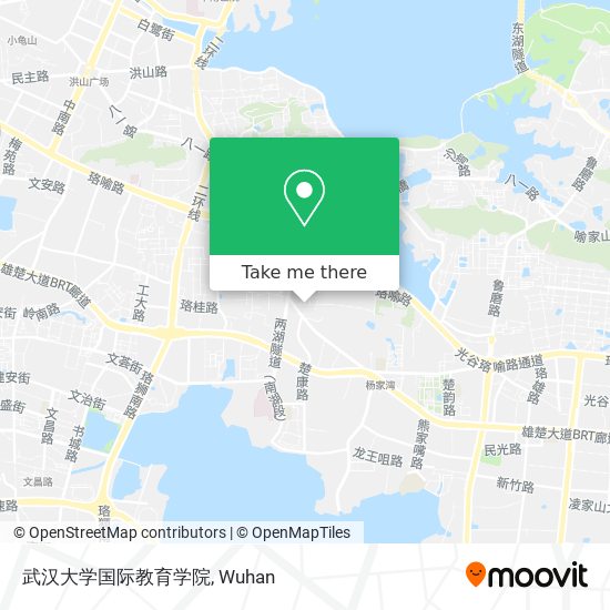 武汉大学国际教育学院 map