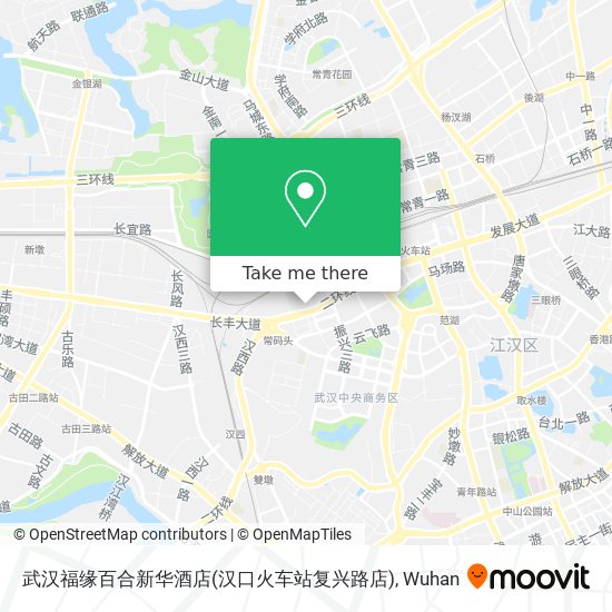 武汉福缘百合新华酒店(汉口火车站复兴路店) map
