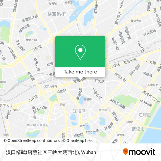 汉口精武(唐蔡社区三峡大院西北) map