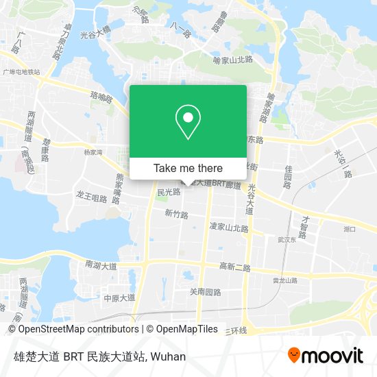 雄楚大道 BRT 民族大道站 map