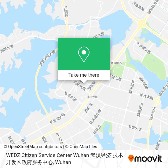 WEDZ Citizen Service Center Wuhan 武汉经济`技术开发区政府服务中心 map