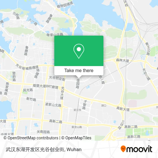 武汉东湖开发区光谷创业街 map