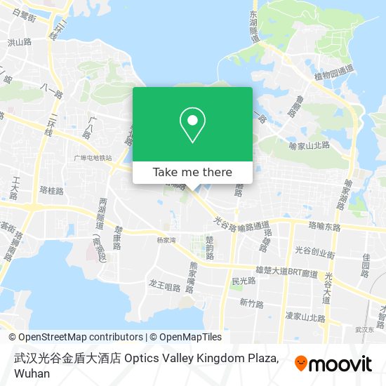 武汉光谷金盾大酒店 Optics Valley Kingdom Plaza map