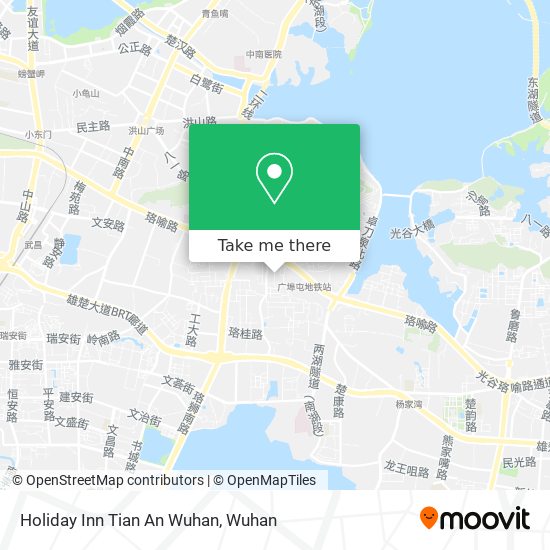 Holiday Inn Tian An Wuhan map