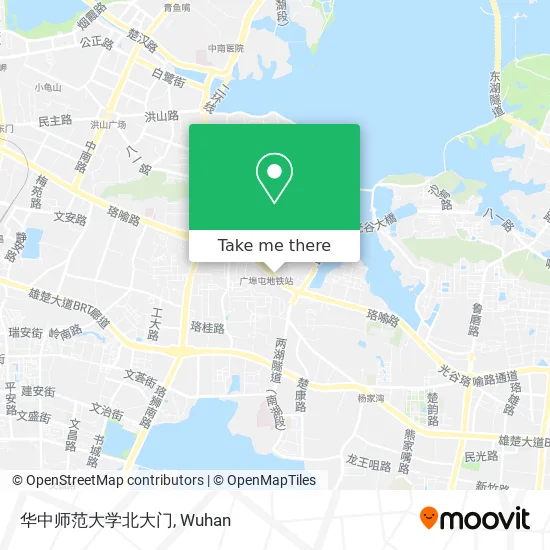 华中师范大学北大门 map