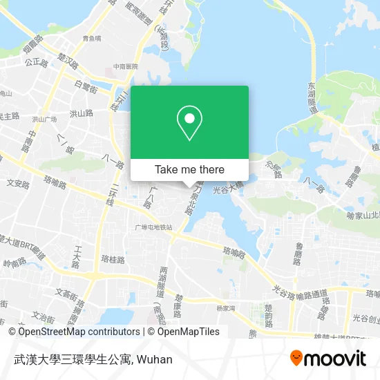 武漢大學三環學生公寓 map