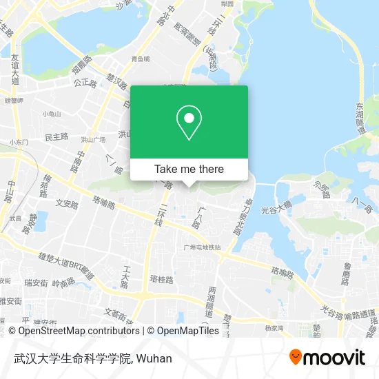 武汉大学生命科学学院 map