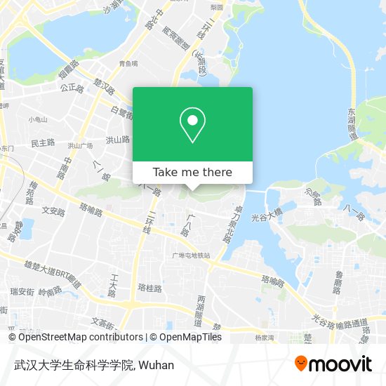 武汉大学生命科学学院 map