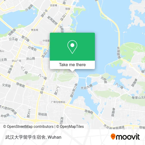 武汉大学留学生宿舍 map