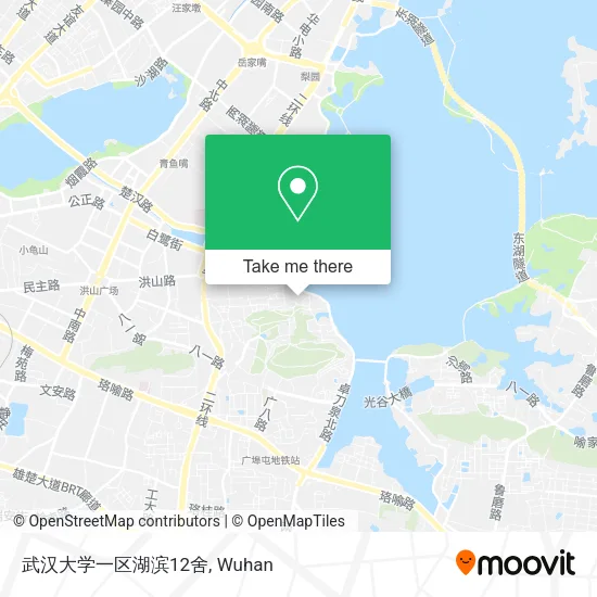 武汉大学一区湖滨12舍 map