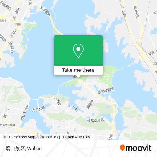 磨山景区 map