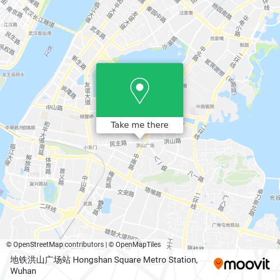 地铁洪山广场站 Hongshan Square Metro Station map