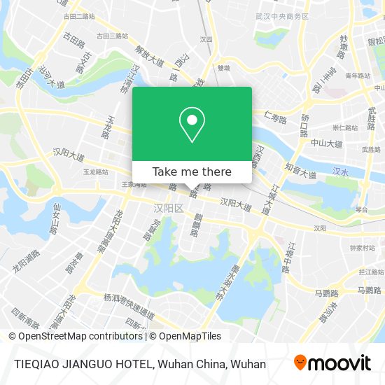 TIEQIAO JIANGUO HOTEL, Wuhan China map