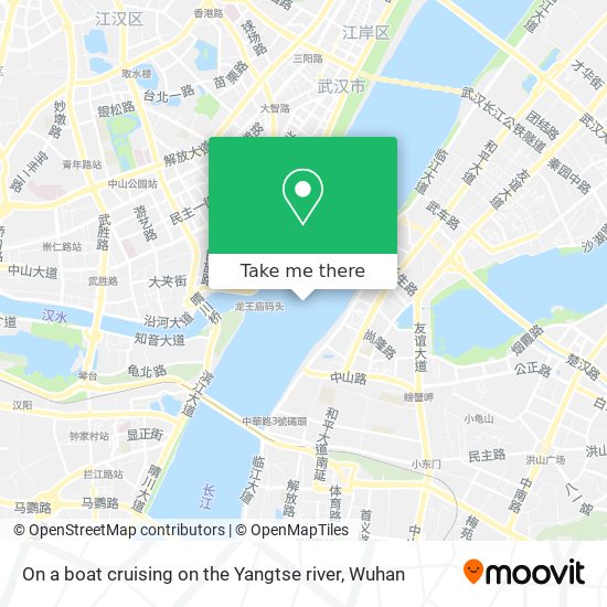 On a boat cruising on the Yangtse river map