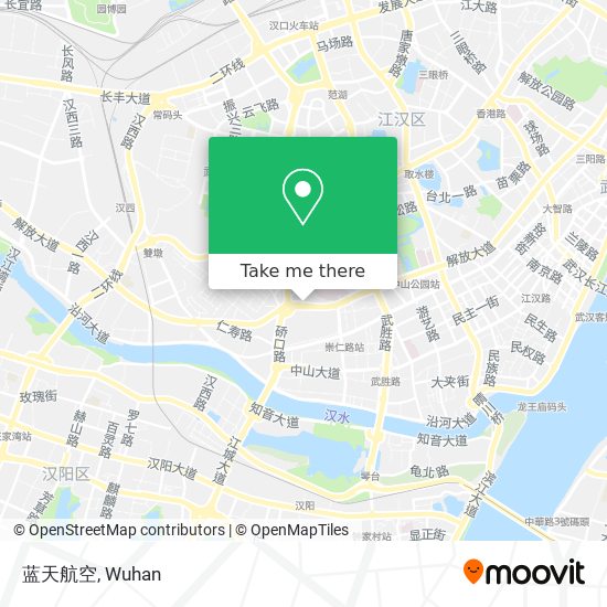 蓝天航空 map