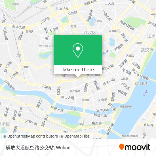 解放大道航空路公交站 map